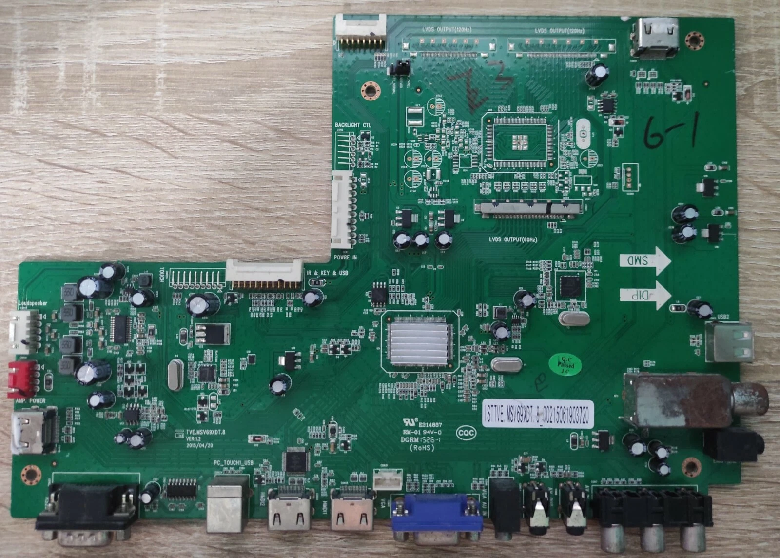 MAIN BOARD ISTTVE MSV69XDT.8 MONITOR PROMETHEAN VTP-65